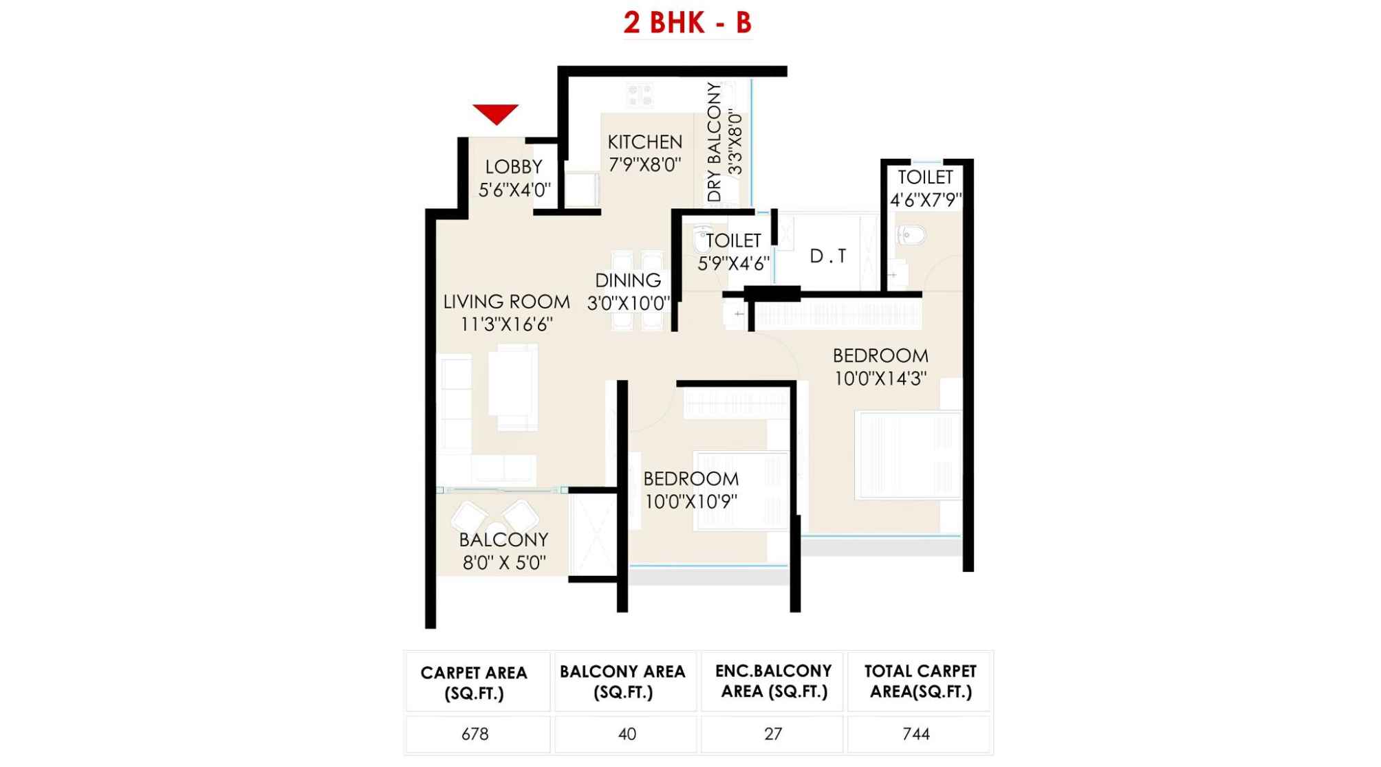 The-Rising-Saniket-Floor-Plan-Wing-B3-2-BHK-B-744-Sqft