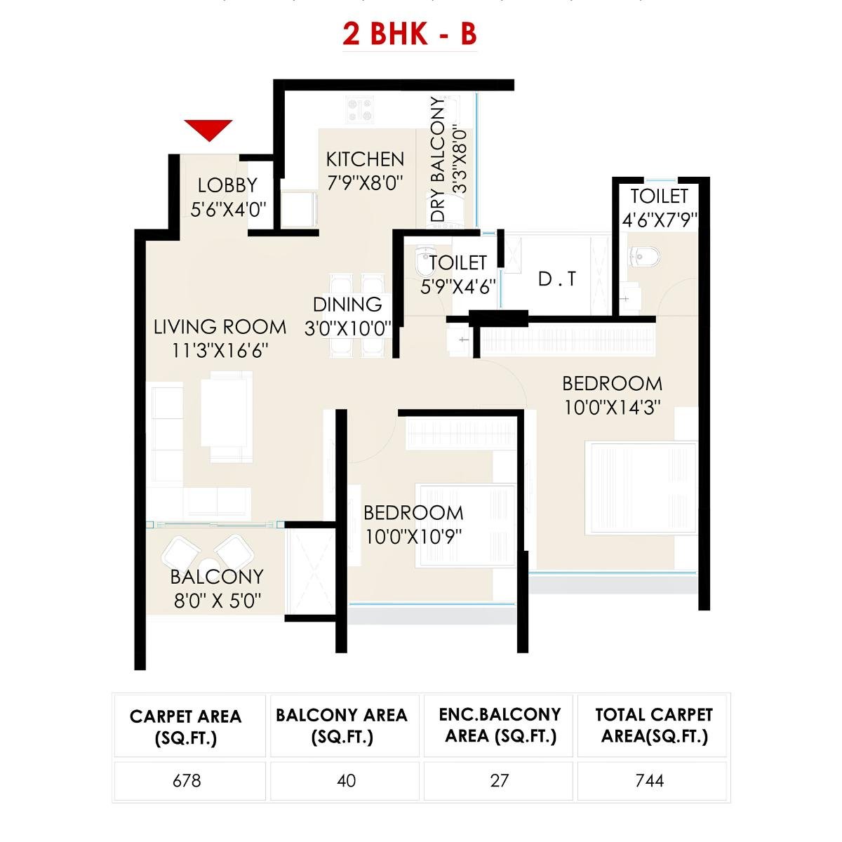 The-Rising-Saniket-Floor-Plan-Wing-B3-2-BHK-B-744-Sqft